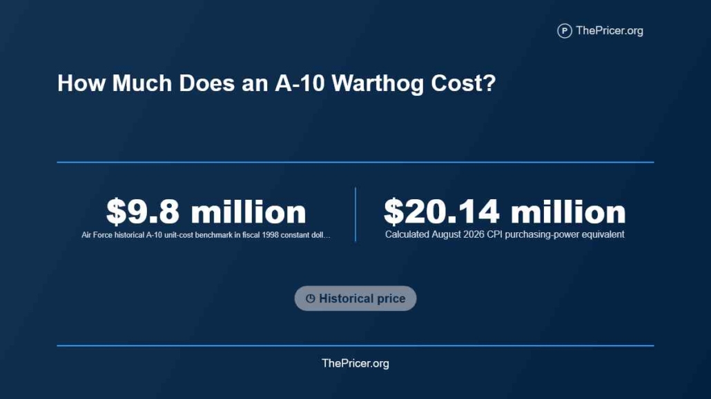 A-10 Warthog Cost