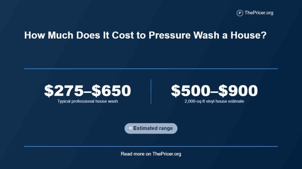 Pressure Washing a House Cost
