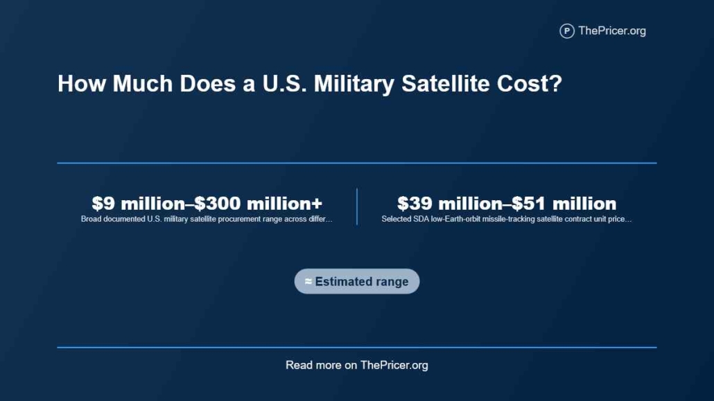 US Military Satellite Cost